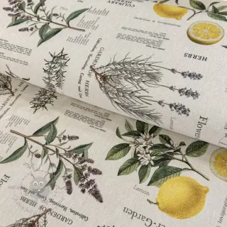 Tkanina dekoracyjna Linenlook Lavender citrus recipe digital print