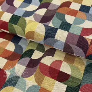 Tkanina dekoracyjna GOBELIN PREMIUM Graphic retro shapes