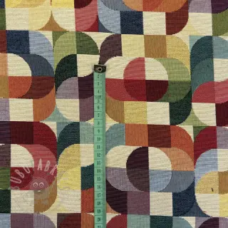 Tkanina dekoracyjna GOBELIN PREMIUM Graphic retro shapes