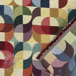 Tkanina dekoracyjna GOBELIN PREMIUM Graphic retro shapes