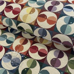 Tkanina dekoracyjna GOBELIN Graphic square circle