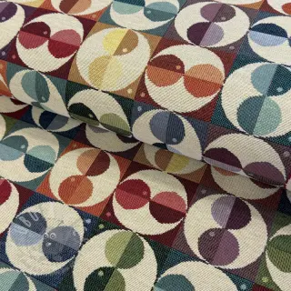 Tkanina dekoracyjna GOBELIN PREMIUM Graphic square circle