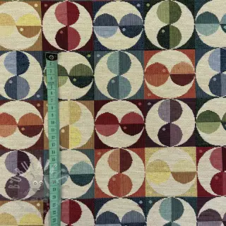 Tkanina dekoracyjna GOBELIN PREMIUM Graphic square circle