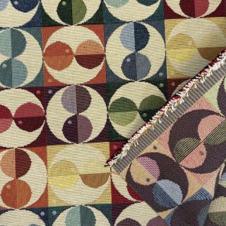 Tkanina dekoracyjna GOBELIN Graphic square circle