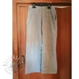Len z bawełną Lira big stripe black