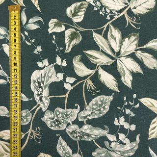 Tkanina dekoracyjna Plants dark green digital print