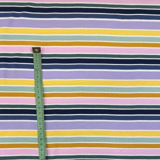 Dzianina Patches and stripes multicolour green