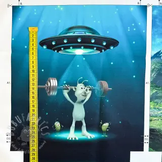 Tkanina dekoracyjna KIDS BACKPACK Alien my friend PANEL