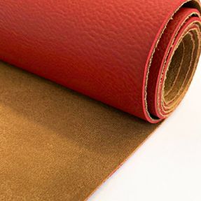 Ekoskóra Tanneur double face rouge daim