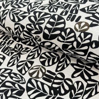 Tkanina dekoracyjna jacquard GALET allover noir blanc