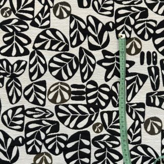 Tkanina dekoracyjna jacquard GALET allover noir blanc
