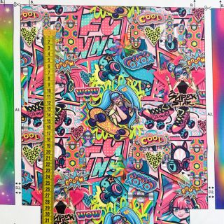 Tkanina dekoracyjna KIDS BACKPACK Supergirl PANEL