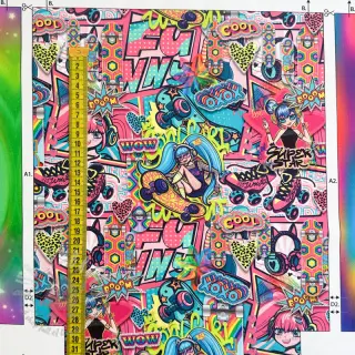 Tkanina dekoracyjna KIDS BACKPACK Supergirl PANEL