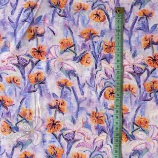 Wiskoza RADIANCE Dried flower digital print