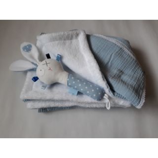 Bavlna s vaflovou väzbou light blue