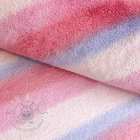Sztuczne futro Rainbow diagonal stripe