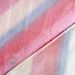 Sztuczne futro Rainbow diagonal stripe