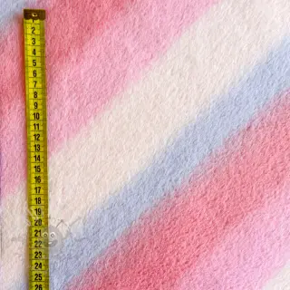 Sztuczne futro Rainbow diagonal stripe