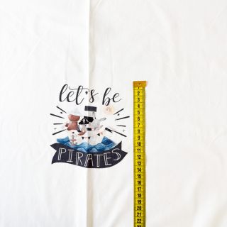 Dzianina Lets be pirates PANEL digital print
