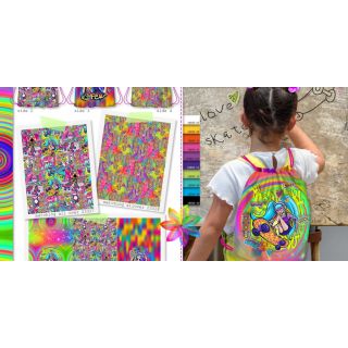 Tkanina dekoracyjna KIDS BACKPACK Supergirl PANEL