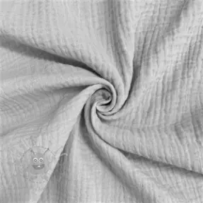 Muślin double gauze light grey ORGANIC