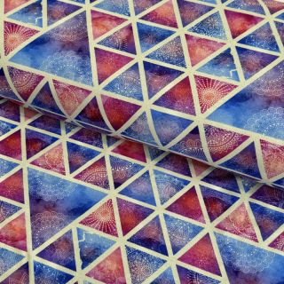 Dzianina VISCOSE LYCRA HEAVY Mandala triangle C digital print