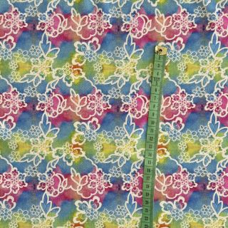 Dzianina VISCOSE LYCRA HEAVY Lace light digital print
