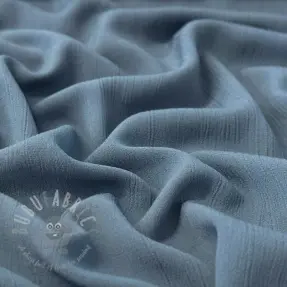 Tkanina wiskozowa z lnem CRINCLE blue shadow