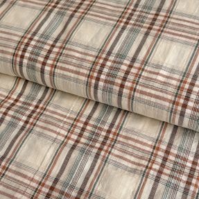 Bawełniana tkanina YARN DYED Grid sand