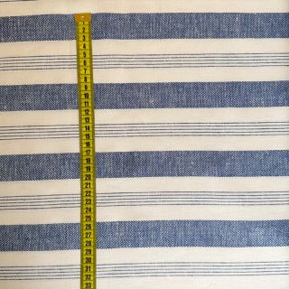 Len YARN DYED BIG Stripe blue