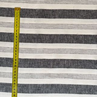 Len YARN DYED BIG Stripe black
