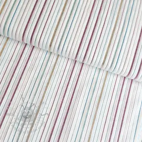 Bawełniana tkanina LUREX stripes white