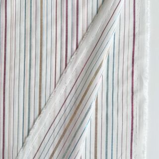 Bawełniana tkanina LUREX stripes white