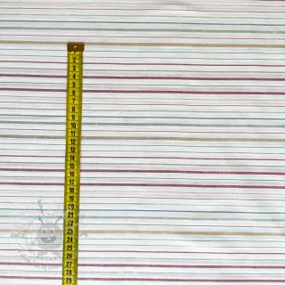 Bawełniana tkanina LUREX stripes white