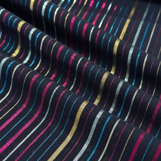 Bavlnená látka LUREX stripes navy