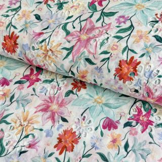 Bawełniana tkanina EMBROIDERY Roserie digital print