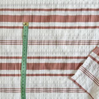 Bawełniana tkanina YARN DYED Structure brique