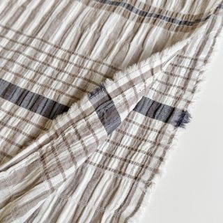 Bawełniana tkanina YARN DYED Check sand