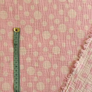 Muślina JACQUARD Dots pink