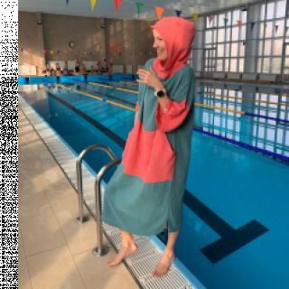 Podwójna gaza/muslin blue shadow