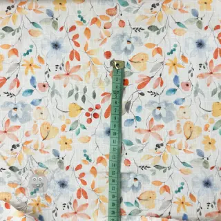 Len z bawelną Pretty florals design D digital print