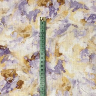 Len z bawelną Abstract aquarel smudge digital print