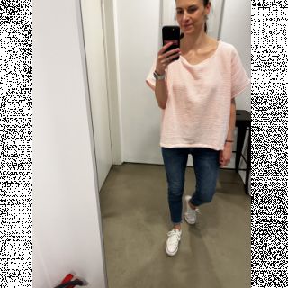 Dvojitá gázovina/mušelín light rose ORGANIC