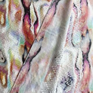 Tkanina bawełniana EMBROIDERY Scattered stain digital print