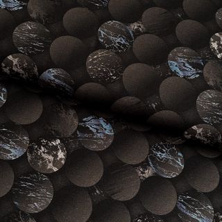 Dzianina Boucle brown digital print