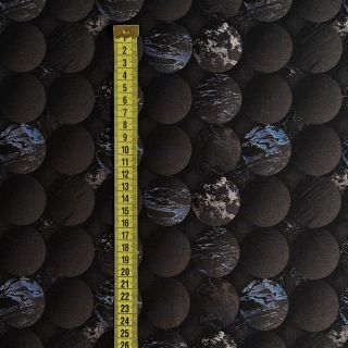 Dzianina Boucle brown digital print