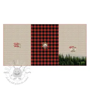 Dresówka Redwood red PANEL digital print