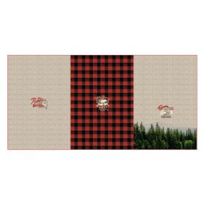 Dzianina dresowa Redwood red PANEL digital print
