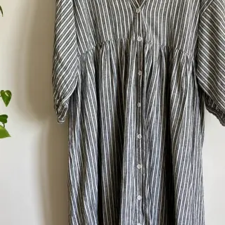 Len z bawełną Lira big stripe black