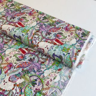 Wiskoza RAYON POPLIN Fantasy floral design H digital print
